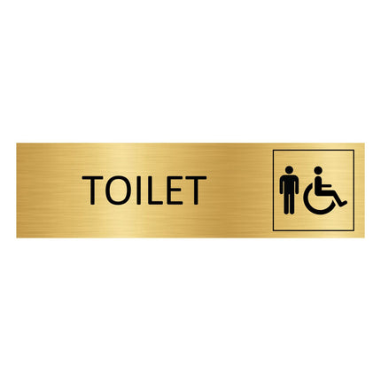 Türschild Toilet Herren & Barrierefrei