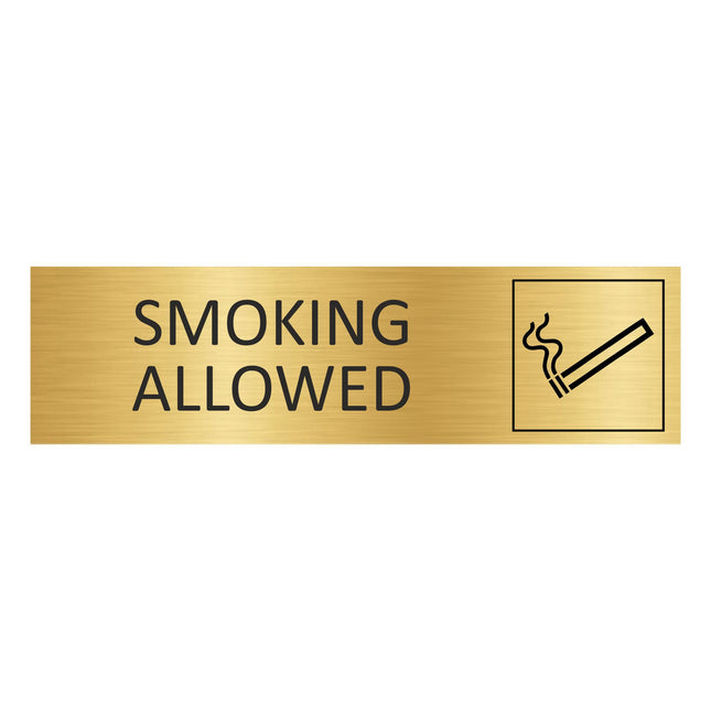 Türschild Smoking allowed