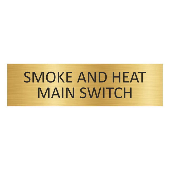 Türschild Smoke and Heat Main Switch