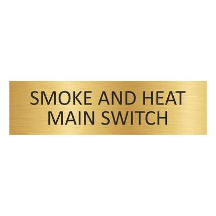 Türschild Smoke and Heat Main Switch