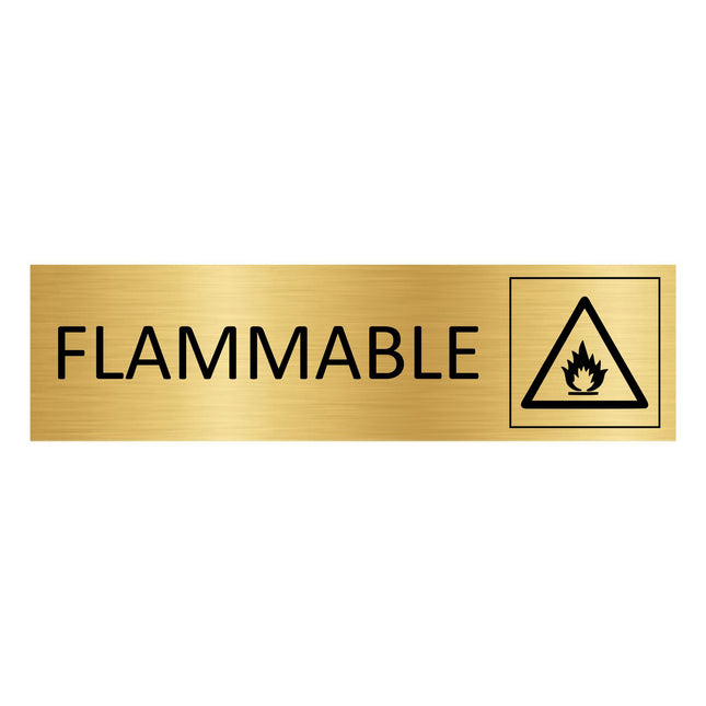 Türschild Flammable