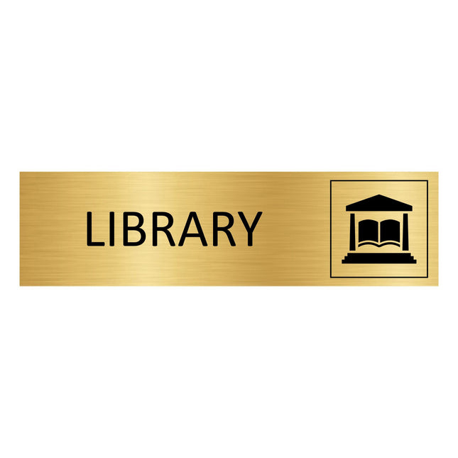 Türschild Libary