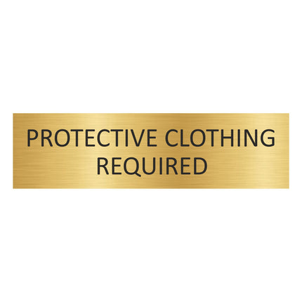 Türschild Protective clothing required