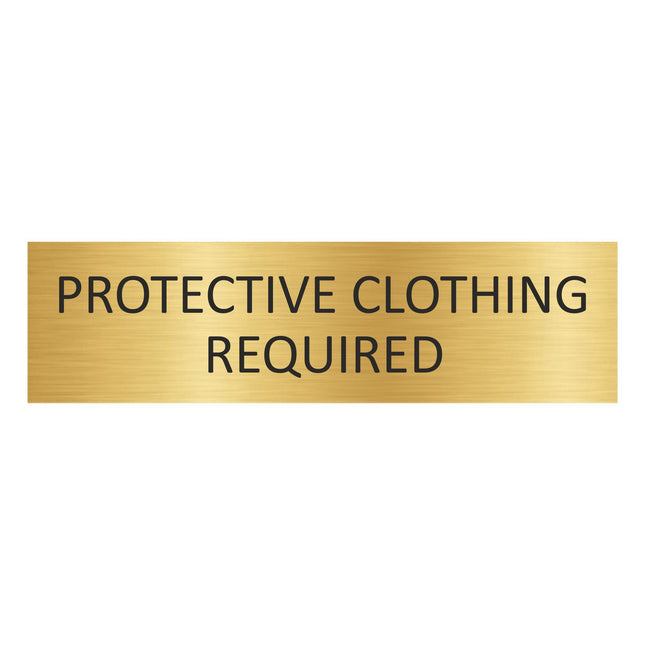 Türschild Protective clothing required