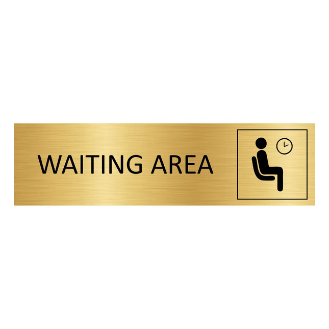 Türschild Waiting Area