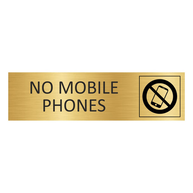 Türschild No mobile phones