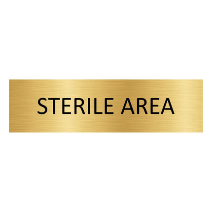 Türschild Sterile Area