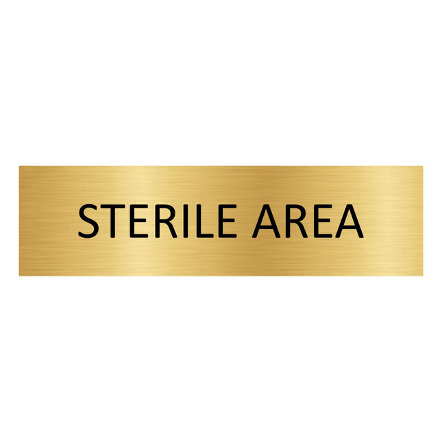 Türschild Sterile Area