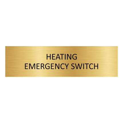Türschild Heating emergency switch