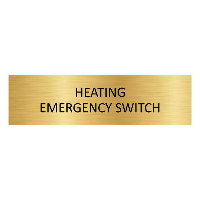 Türschild Heating emergency switch