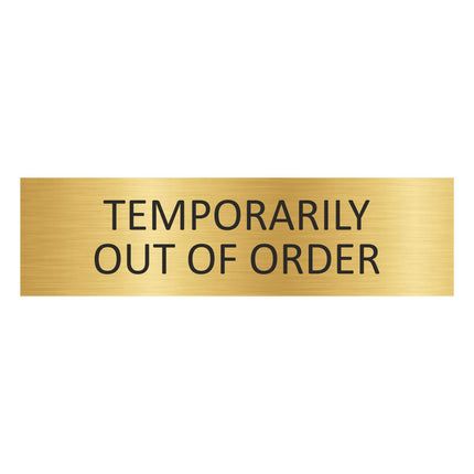 Türschild Temporarily out of order