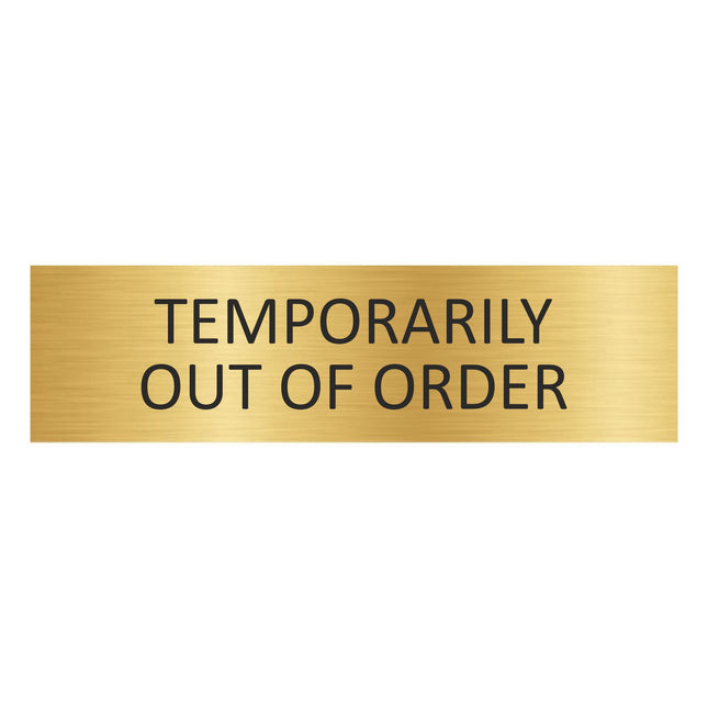 Türschild Temporarily out of order