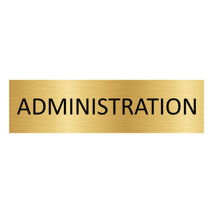 Türschild Administration