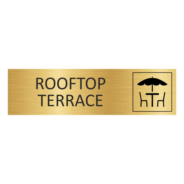 Türschild Rooftop terrace