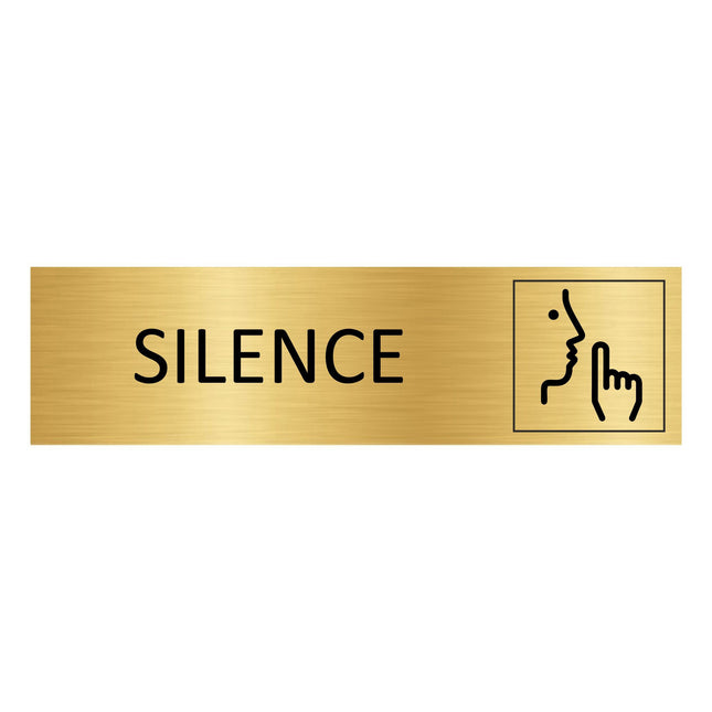 Türschild Silence
