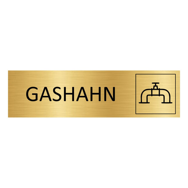 Türschild Gashahn