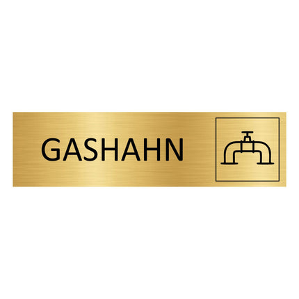 Türschild Gashahn