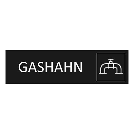Türschild Gashahn