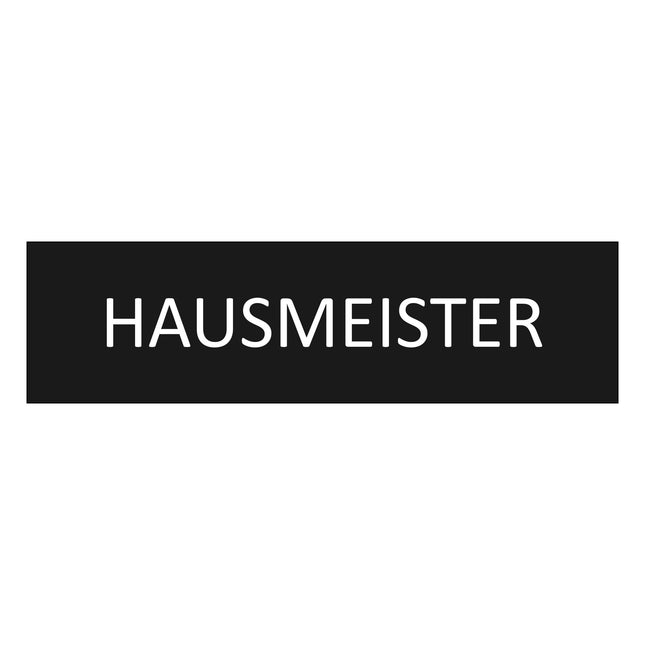 Türschild Hausmeister