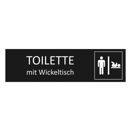Türschild Herren-WC mit Wickeltisch