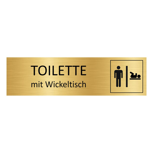 Türschild Herren-WC mit Wickeltisch