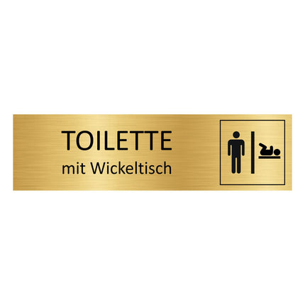 Türschild Herren-WC mit Wickeltisch