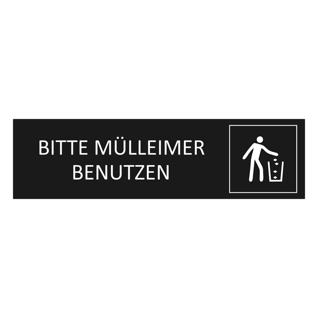 Türschild Bitte Mülleimer benutzen