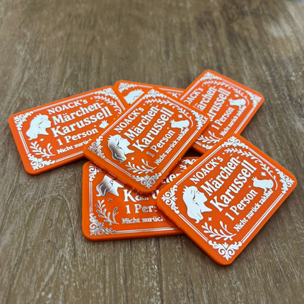 Fahrchips selbst gestalten Rechteck, 65 x 43 mm - 1000 Stück