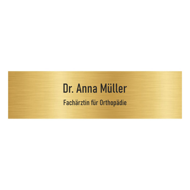 Türschild Name und Titel