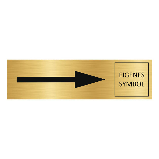Türschild Pfeil Rechts mit eigenem Symbol