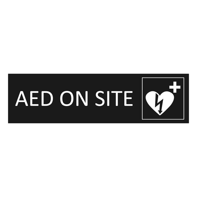 Türschild AED on Site