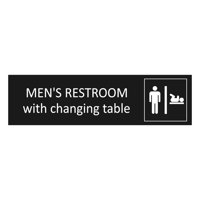 Türschild Men's restroom with changing table