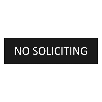 Türschild No Soliciting