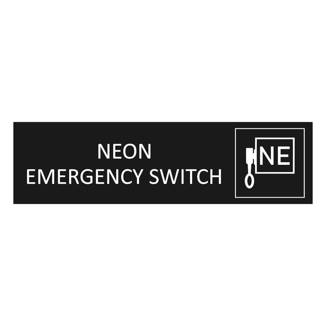 Türschild Neon Emergency switch