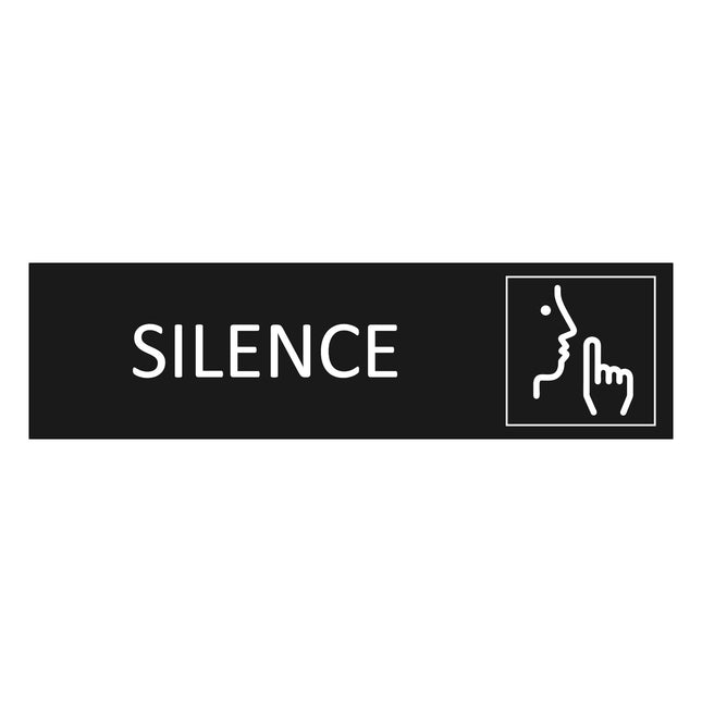 Türschild Silence