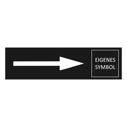 Türschild Pfeil Rechts mit eigenem Symbol