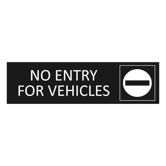 Türschild No Entry for Vehicles