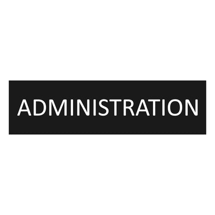 Türschild Administration