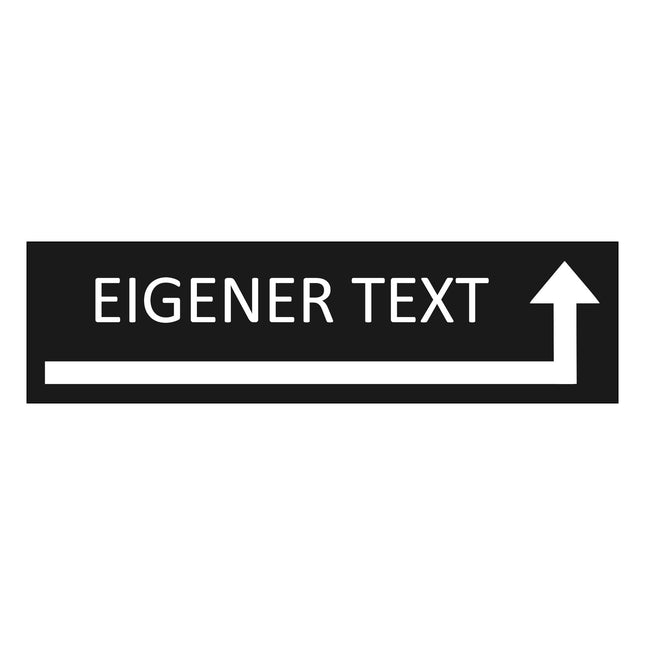 Türschild Eigener Text - Rechts um