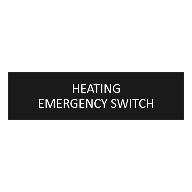Türschild Heating Emergency Switch