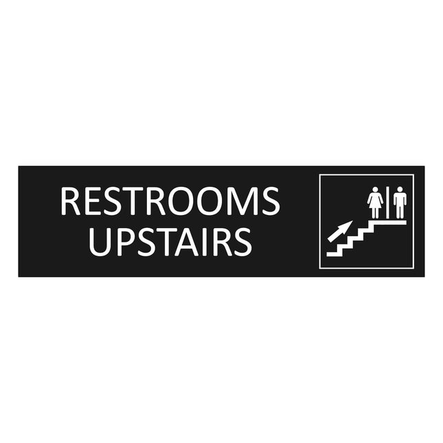 Türschild Restrooms oben