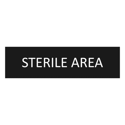 Türschild Sterile Area