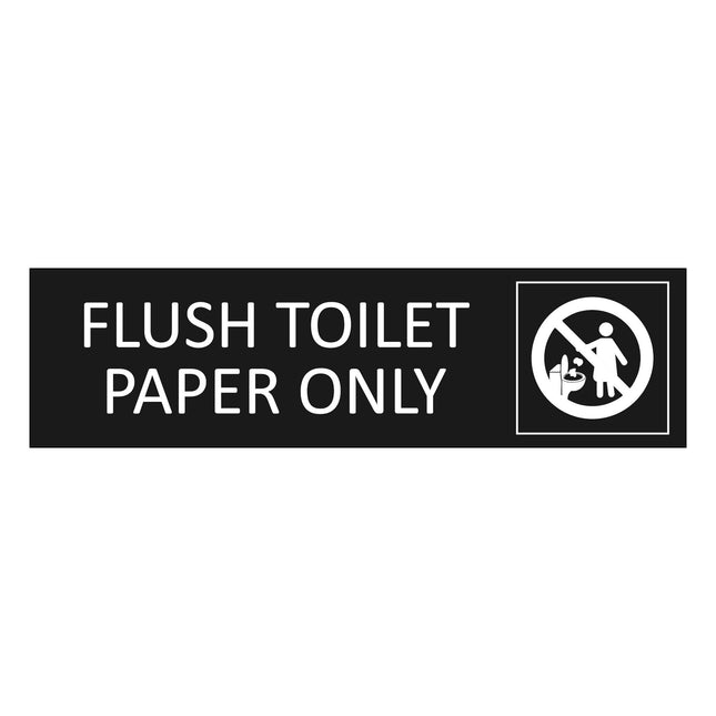 Türschild Flush Toilet paper only