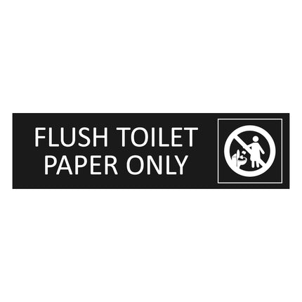 Türschild Flush Toilet paper only