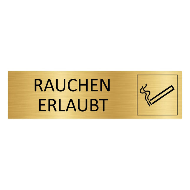Türschild Rauchen erlaubt