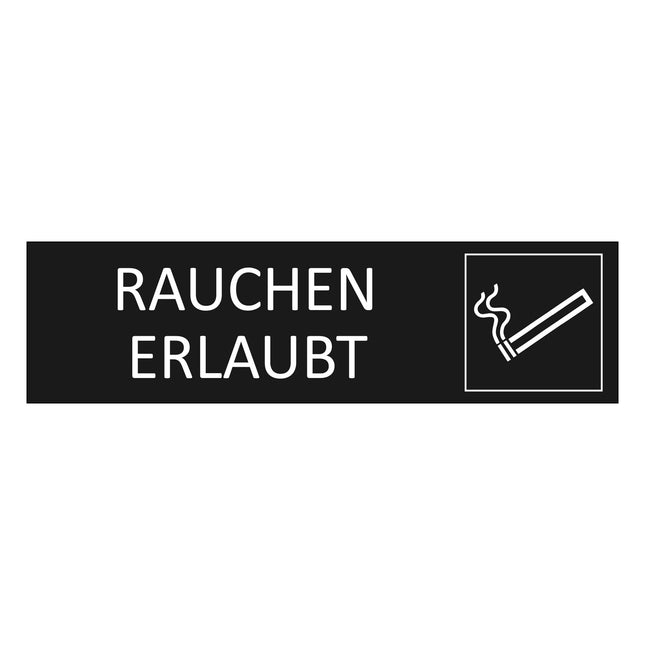 Türschild Rauchen erlaubt