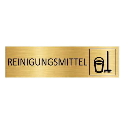 Türschild Reinigungsmittel