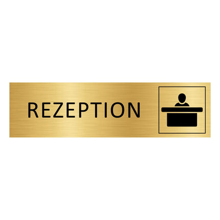 Türschild Rezeption