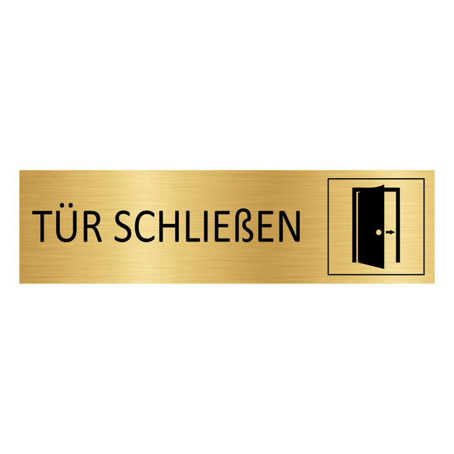 Türschild Tür schließen