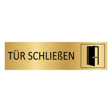 Türschild Tür schließen